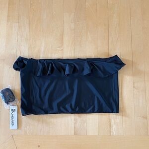 No Boundaries Black Bikini Top with Ruffles